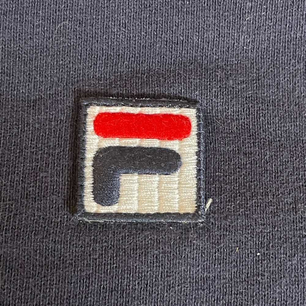 Fila Navy Blue Crewneck Sweatshirt w Embroidered Patch Logo – Size 2XL EUC - Picture 6 of 12